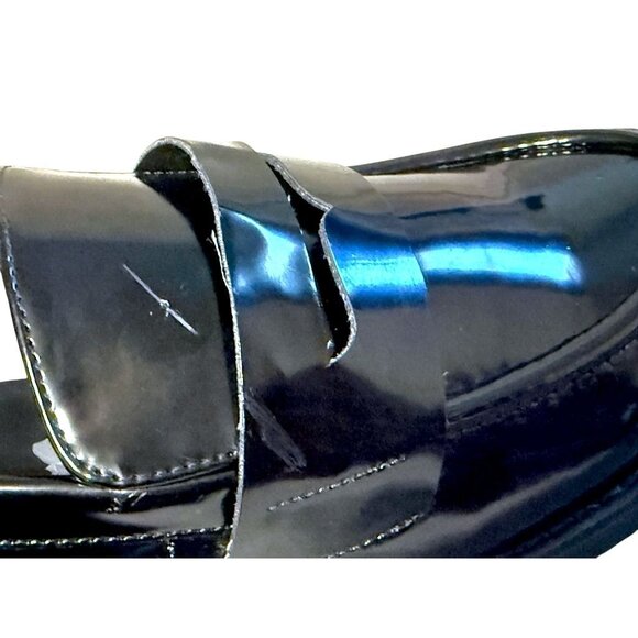 Madden Girl Womens Black Patent Leather Loafers Size 8M Slip-On Round Toe NWOB - Picture 5 of 10
